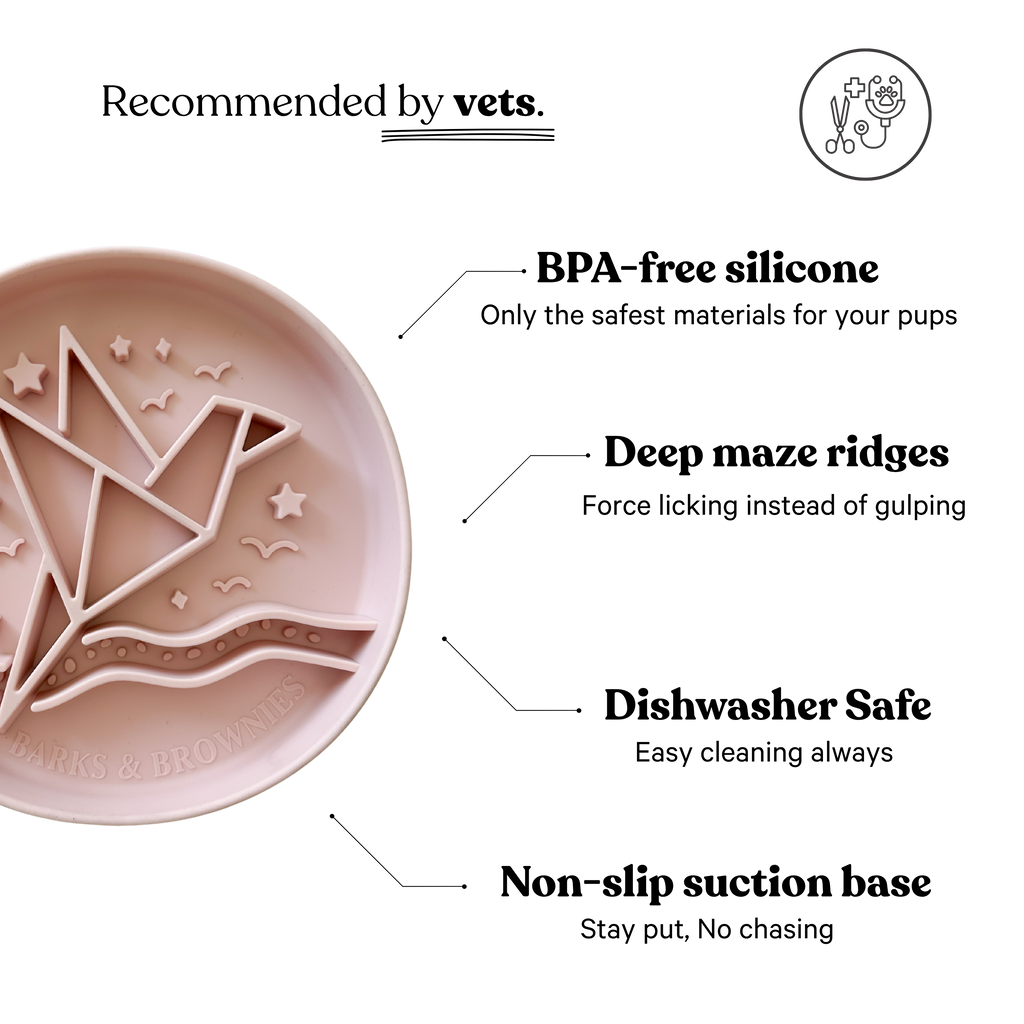 Signature Origami Slow Feeder Blush
