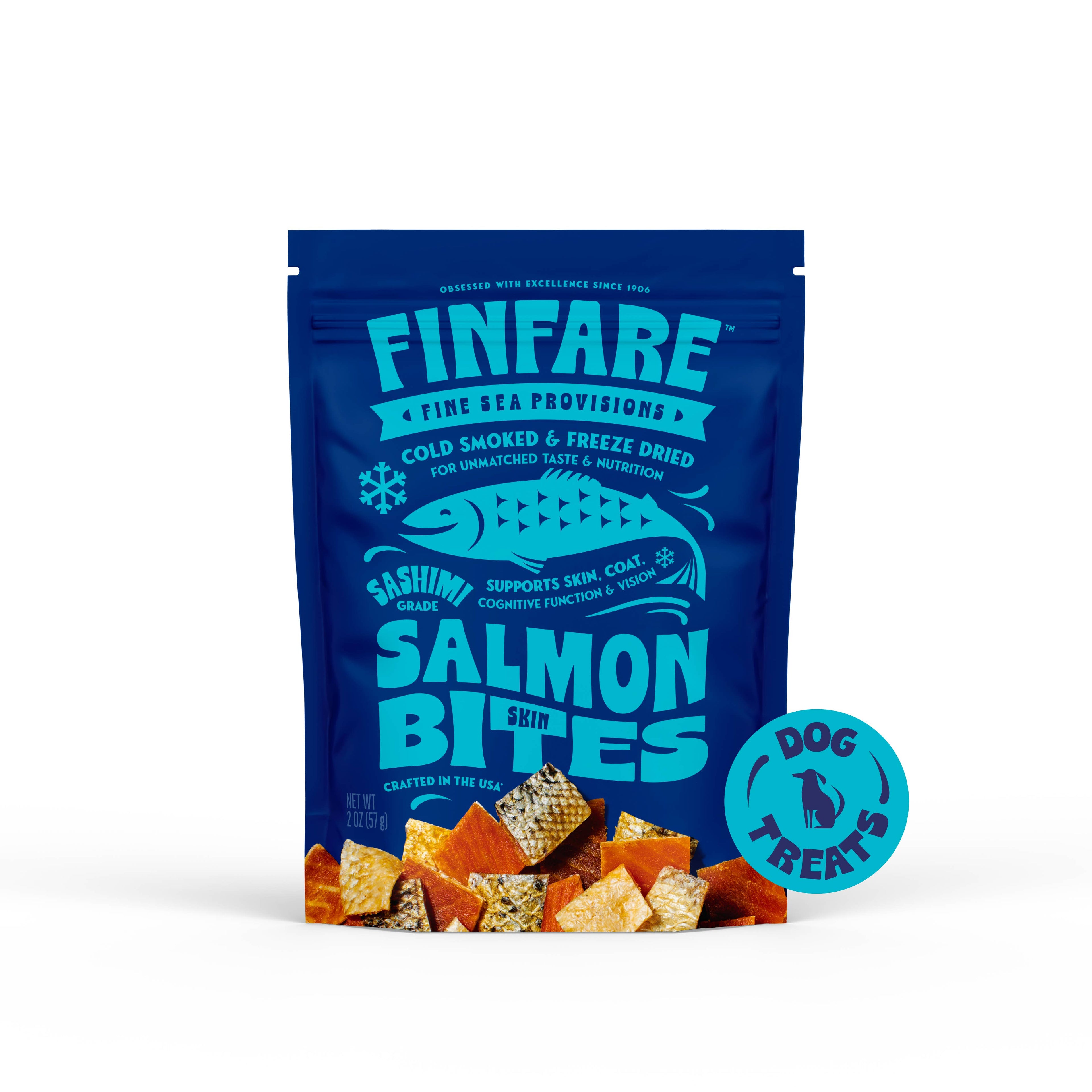 Freeze-Dried Salmon Skin Bites for Dogs, 2oz