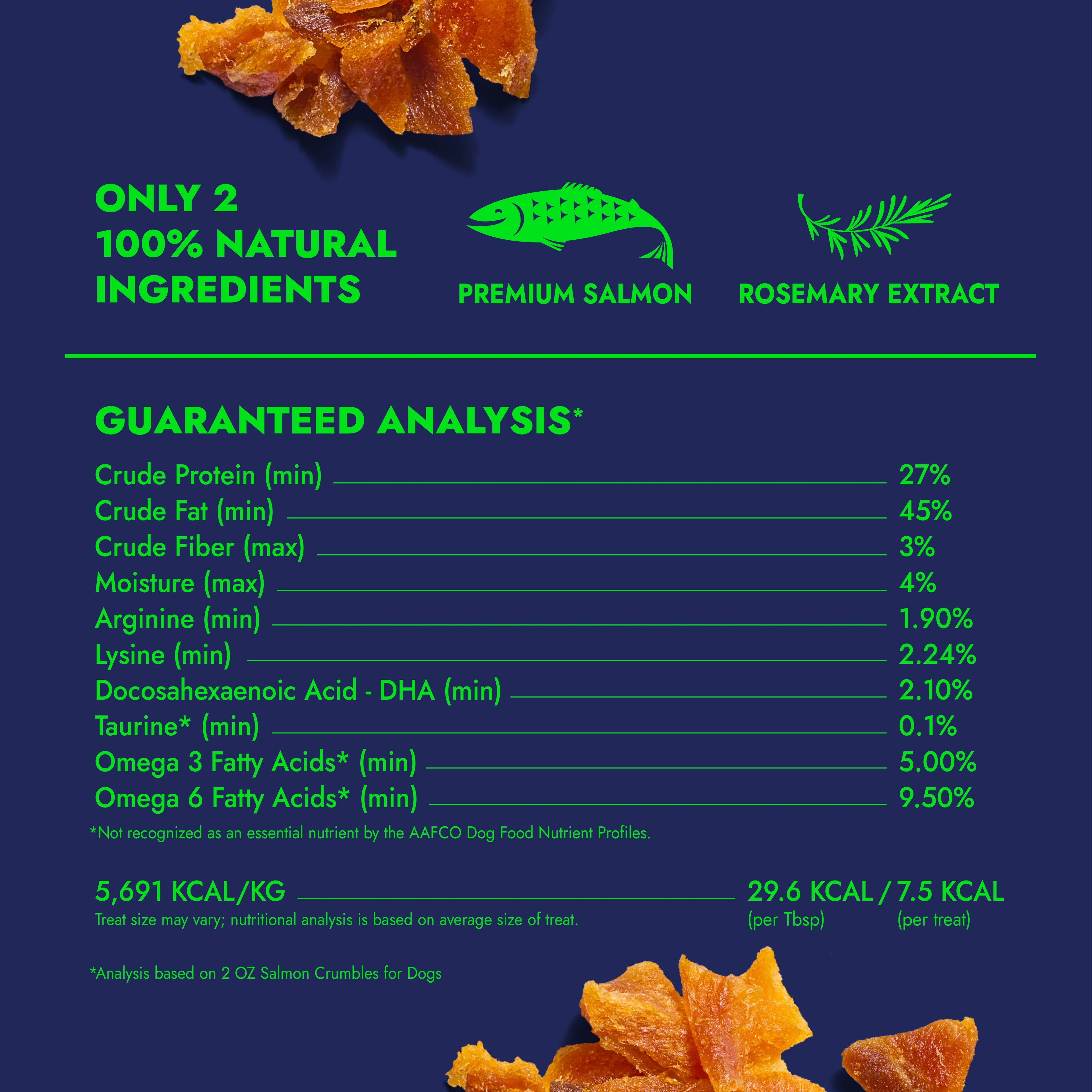 Freeze-Dried Salmon Crumbles (Treat & Topper) for Dogs, 2oz