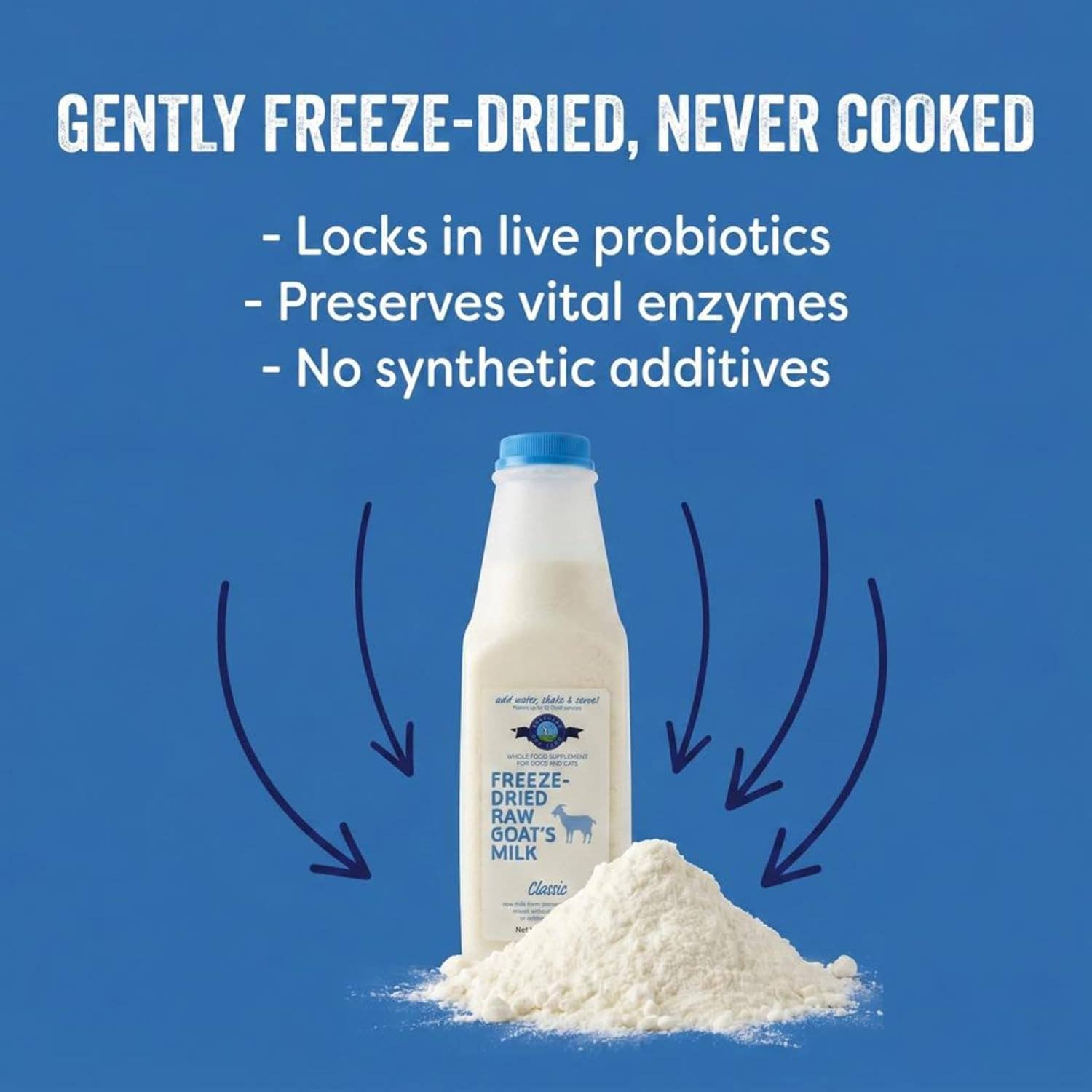 Freeze-Dried Raw Goat Milk- Golden Blend