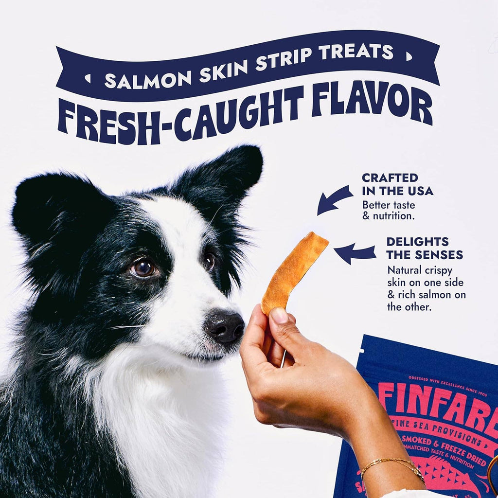 Freeze-Dried Salmon Skin Strips for Dogs, 2oz