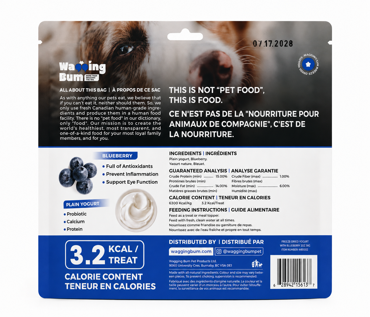 ANYTIME YOGURT! Freeze-dried Greek Yogurt with Blueberry