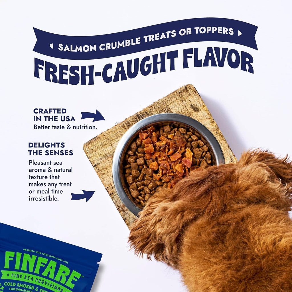 Freeze-Dried Salmon Crumbles (Treat & Topper) for Dogs, 2oz