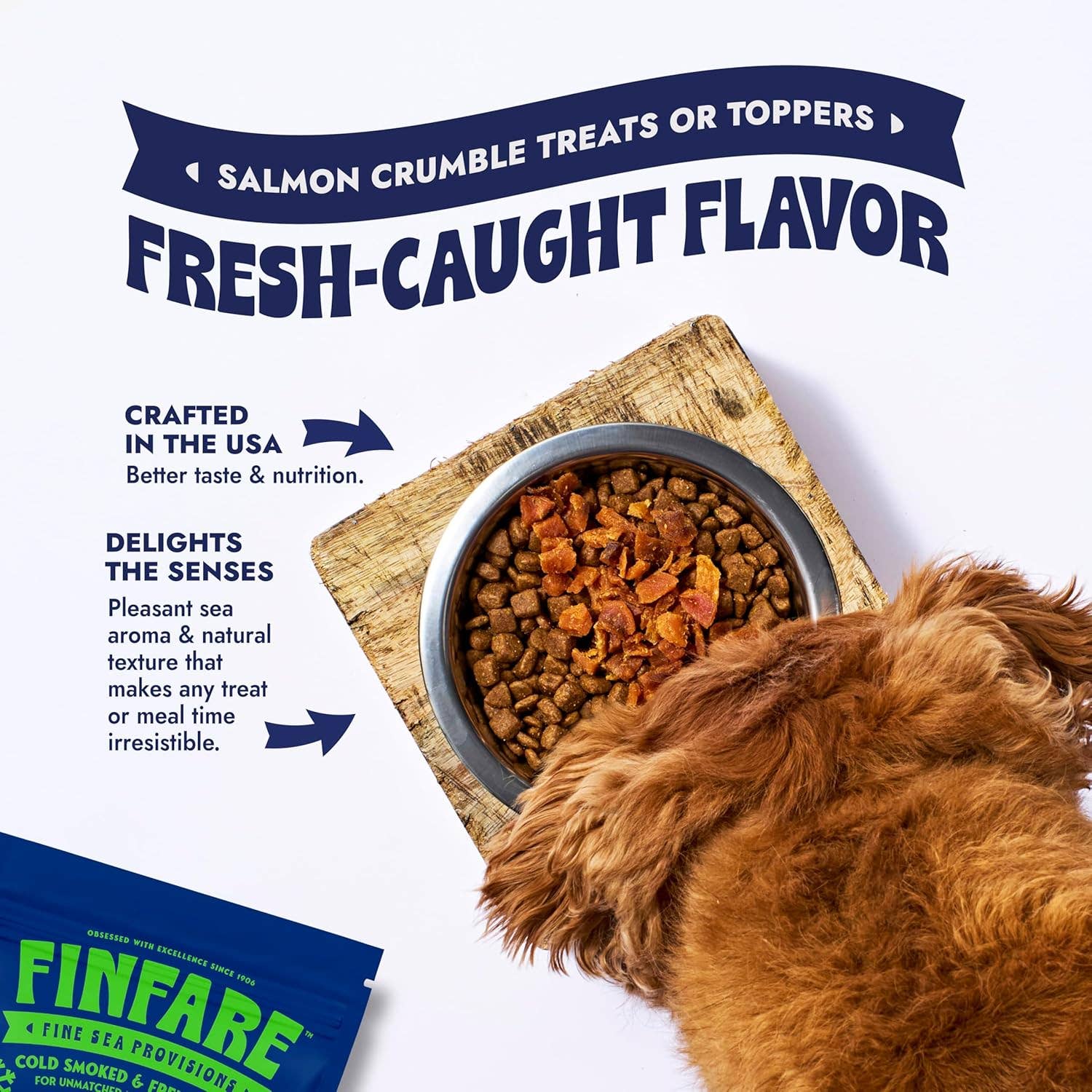 Freeze-Dried Salmon Crumbles (Treat & Topper) for Dogs, 2oz