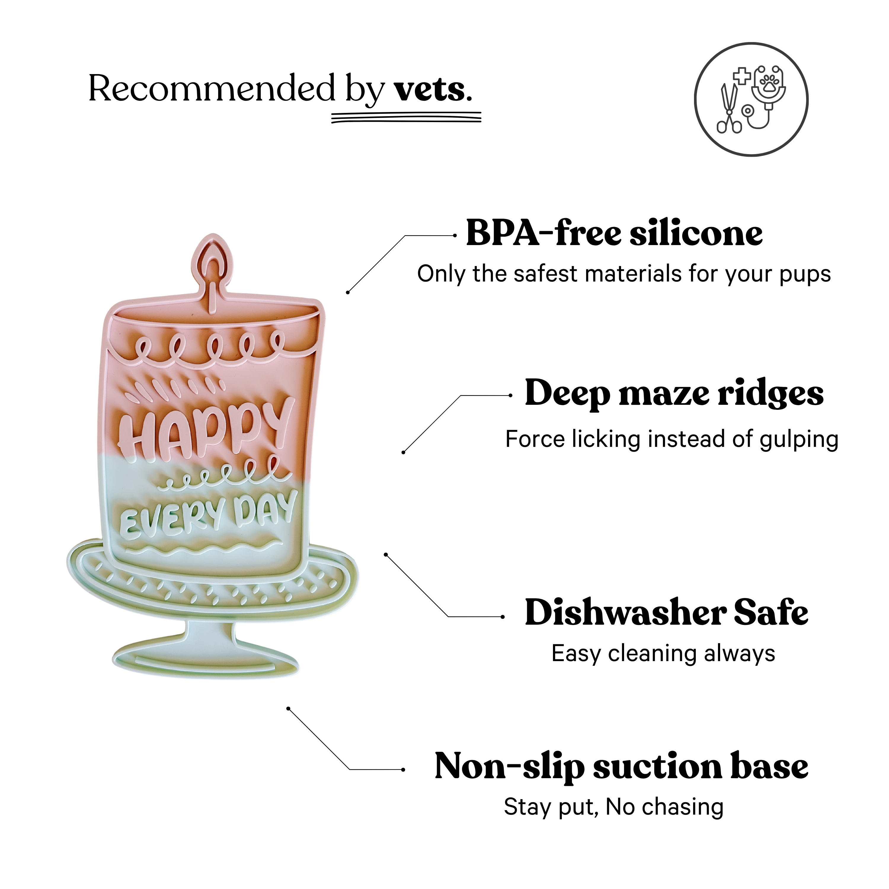 Happy Lick Mat | Pink