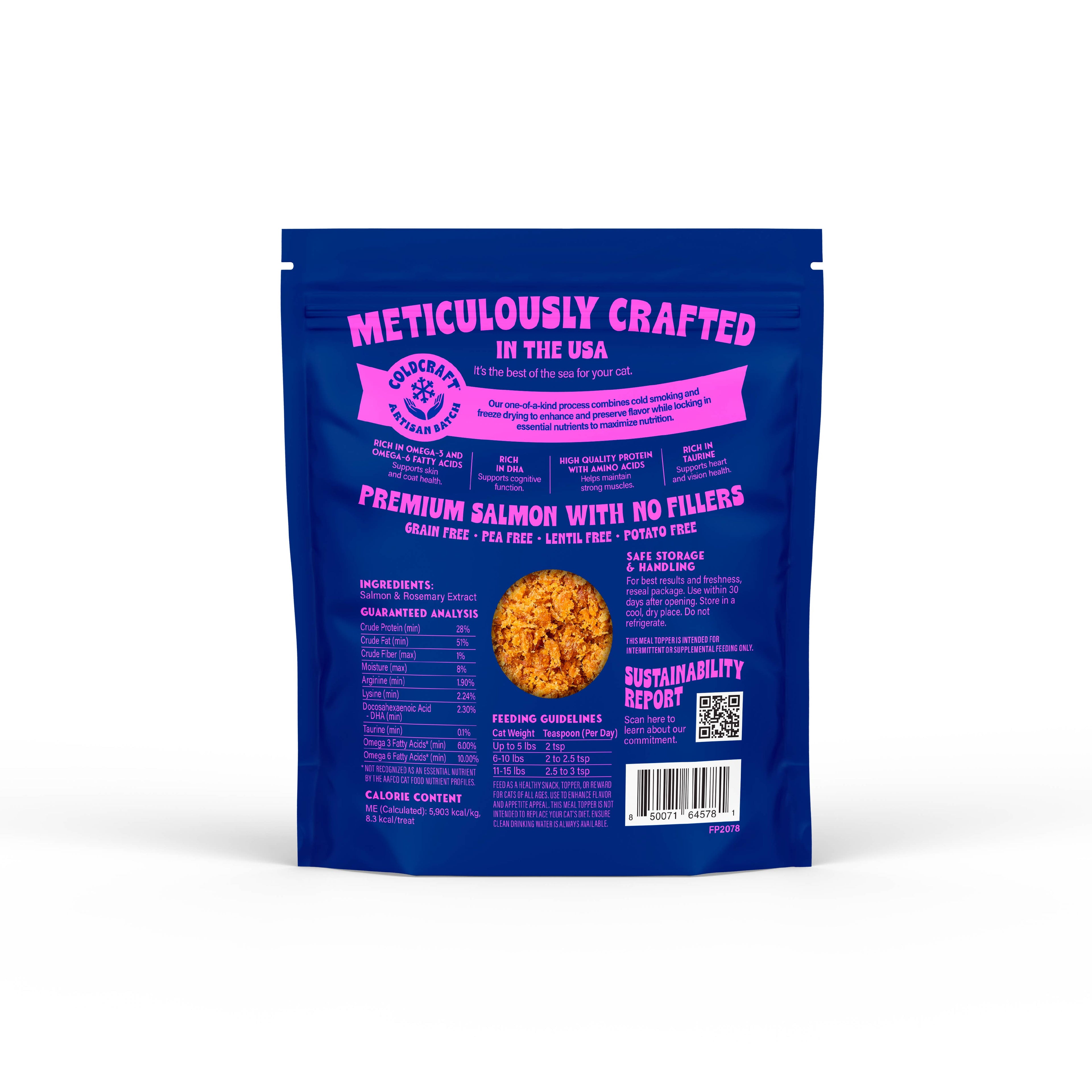 Freeze-Dried Salmon Sprinkles (Topper) for Cats, 1.3oz