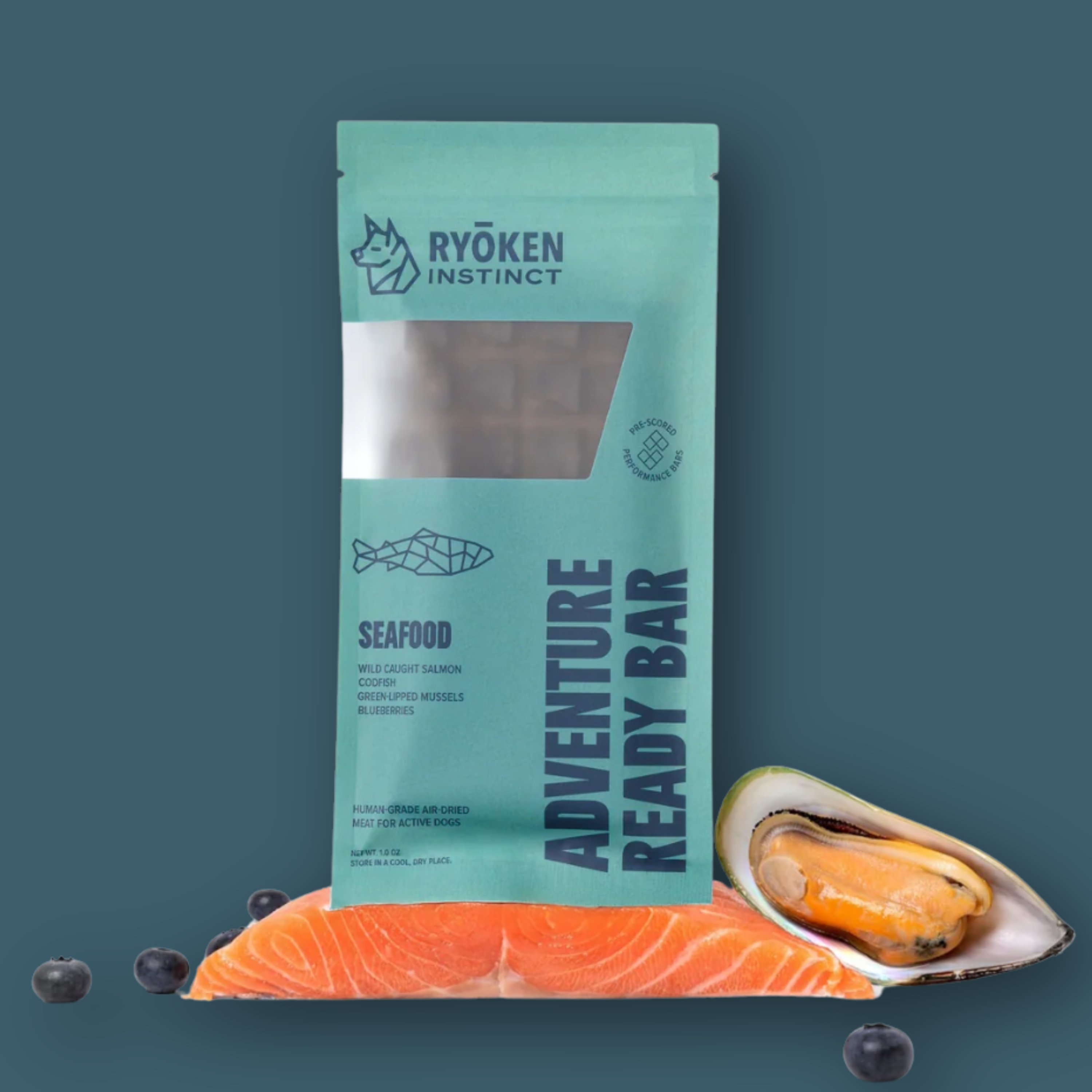 Seafood Treat & Snack Bar for Active Dogs -Energy & Recovery