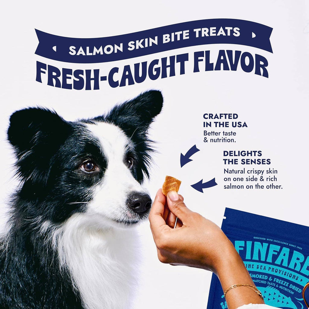 Freeze-Dried Salmon Skin Bites for Dogs, 2oz