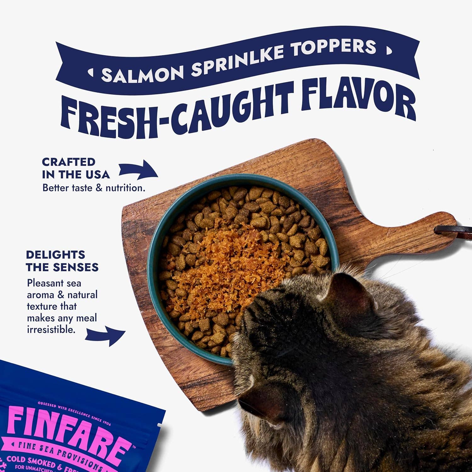 Freeze-Dried Salmon Sprinkles (Topper) for Cats, 1.3oz